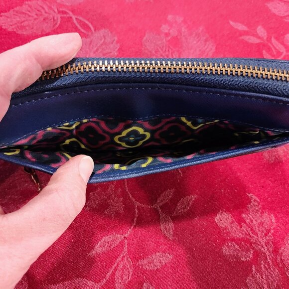 Anne Klein Blue Zip Around Long Wallet, Used - Picture 12 of 15